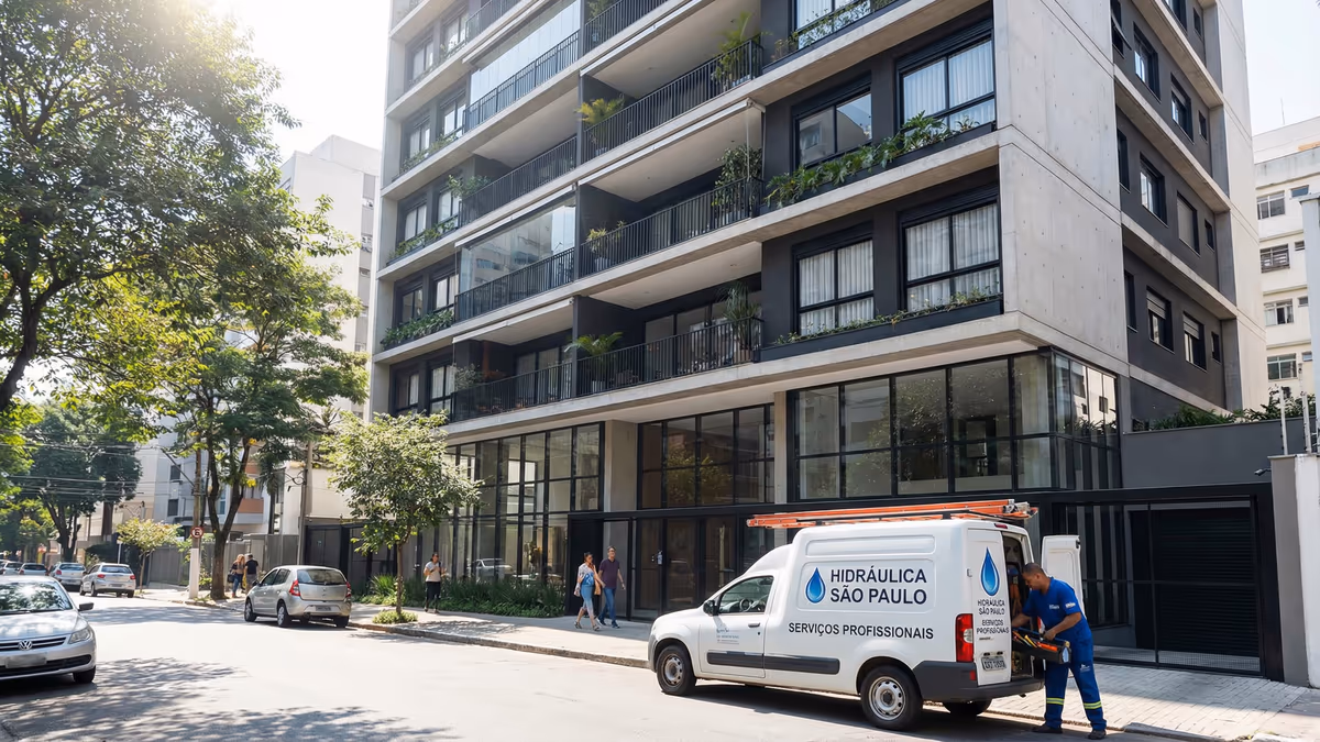 Prédio residencial com problema de entupimento na tubulação